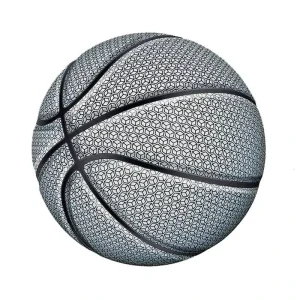 WD-2595D Size 7 3D Printed PU Cover Basketball Natural Rubber Bladder 580-620g High Rebound for Adult Sports Students