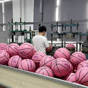 WELLMAN Custom PU Leather Basketball Size 6 Durable Lightweight Indoor Outdoor Use Girls’ Basketball Gift