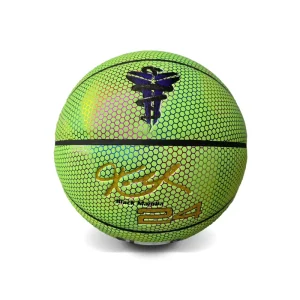 WUNIQUE PU Glow in Dark Basketball Fluorescent Bright Sun Shine Streetball Classic Size 7 Luminous Eco Friendly Water Resistant