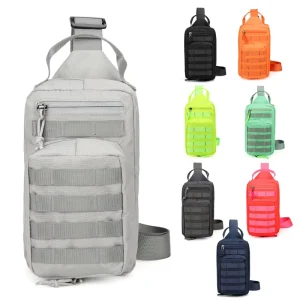 Waterproof Men Shoulder Sling Backpack Molle System Carry Messenger Bag EDC Small Crossbody Chest Pack Sport Tactical Sling Bag
