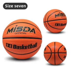 Wavy Allover Custom Color Size 7 Factory Hygroscopic PU Fiber Adult Personalized Training Basketball Ball