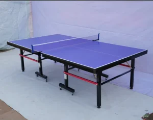 Weatherproof Stationary Outdoor Table Tennis Table with Galvanized Steel Legs and Permanent Net and Post System