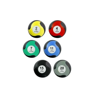 Weighted Medicine Ball Non Slip Rubber Shell & Dual Texture Grip Workout Exercise Ball for Core Strength Balance Training