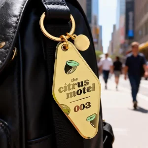 When Life Gives You Lemons Citrus Motel Metal Keychains Customized Hanging Accessories Fashion Hard Soft Enamel Custom Keychain