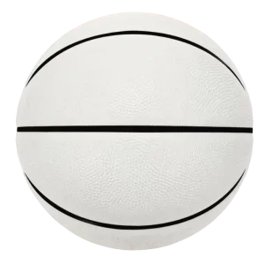 White Basketball Customizable Logo for Indoor and Outdoor Training Recreational Sports