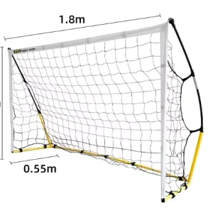 White Kids Soccer Goal Steel HDPE Portable Foldable Football Training Equipment