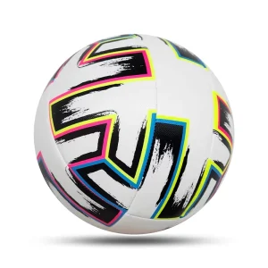 White Soccer Ball Size 5 Professional Machine Stitched PU Leather Football Custom Logo Training Equipment Balones De Futbol