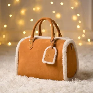 Woman Camel Cashmere Lady Cowhide Tote Large Bags Women Eco Friendly Handbags Shoulder Bag