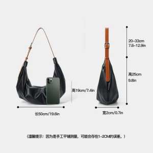 Women’s Handbag Niche Commuting Tote Bag Effortlessly Chic Style Versatile Fashion Accessory Underarm Crossbody Hobo Bag