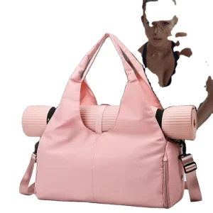 Women’s Oxford Sports Fitness Bag Wear Resistant Portable Travel Luggage Bag for Yoga