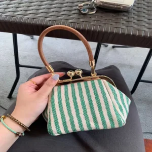 Women’s Retro Embroidery Mini Tote Messenger Sling Bag Accessory for Bags Purses Handbags