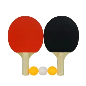 Wood & Rubber Table Tennis Rackets with Pimples Rubber 7 Layer Heavy Tip Light Handle Offensive Play Set