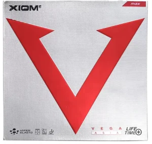 XIOM Red V Table Tennis Rubber Black Carbon Sponge Easy to Control Rotation