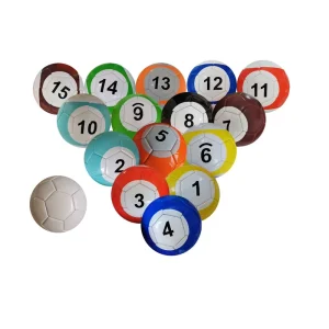 Xiejia 1 Set 16 Pcs Billiard Snooker Soccer Ball Football Full Set Snooker Football Size 4 Snookball