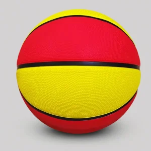 Yellow Red Color Rubber Basketball Size 6 for Outdoor Indoor Practising Logo Custom Team Gifts Training