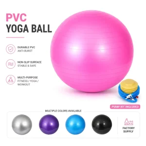 Yoga Pilates Ball 55cm for Spinal Mobility Functional Movement Muscle Control and Low Impact Conditioning