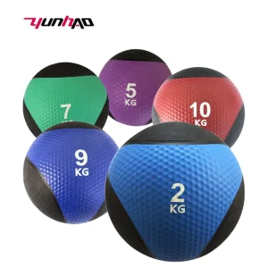 Yuncheng Custom Logo Solid Rubber Orange Medicine Balls For weight Training