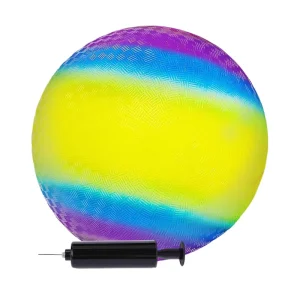 with Pump 8.5 Inch Rubber Inflatable Bouncy Balls Kickball Dodgeball Four Square for Kids and Adults Playground Ball